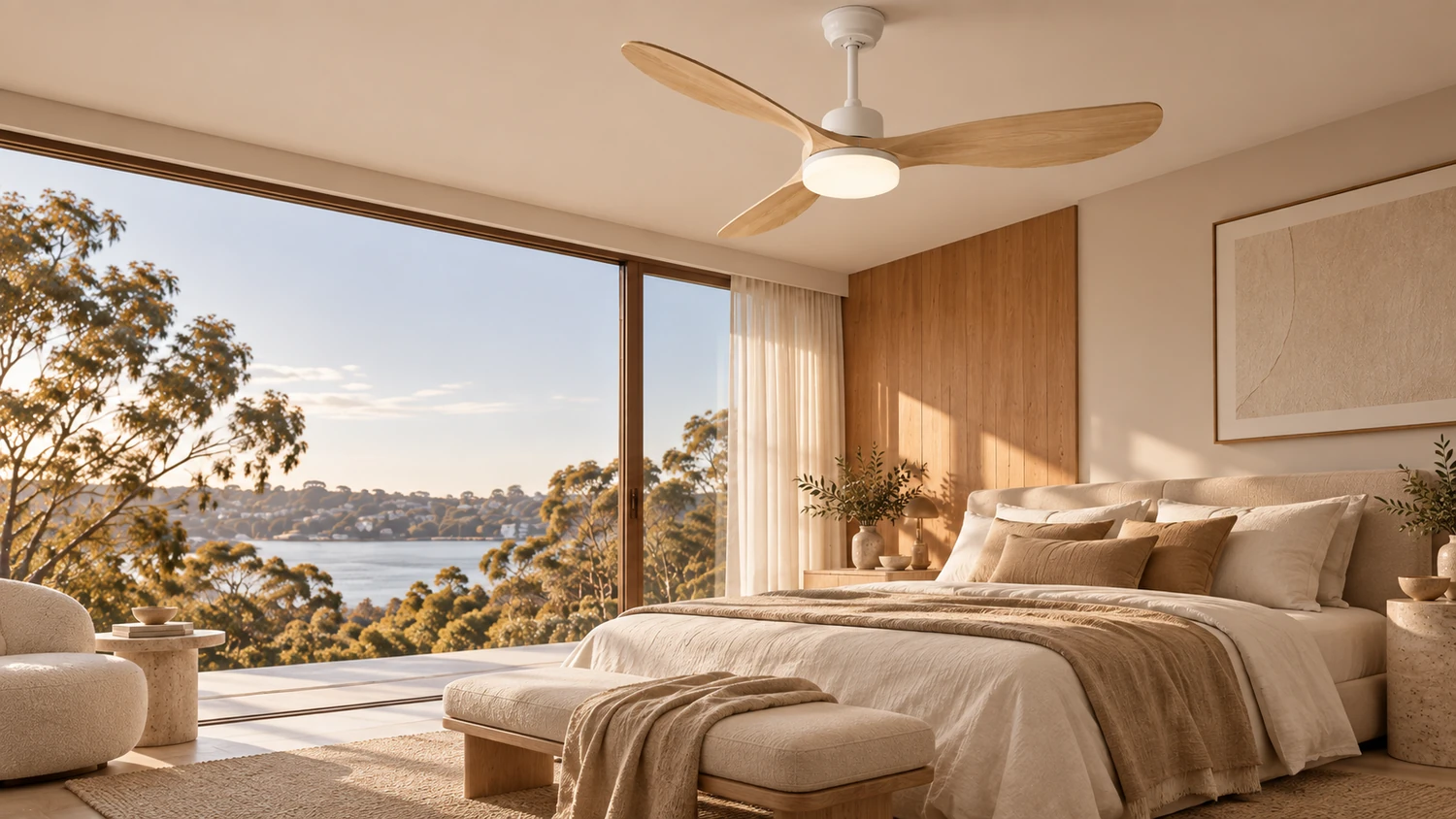 Ceiling fan suspension lighting